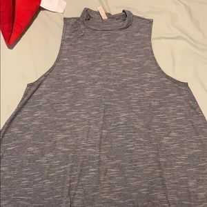 Striped turtleneck tank